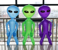 90ซม. UFO Alien รุ่นสีเขียวสีม่วงสีฟ้า et เด็กผู้ใหญ่ของเล่นเป่าลมฮาโลวีนตลกคอสเพลย์ props UFO วันเกิด PARTY ของใช้ในครัวเรือน