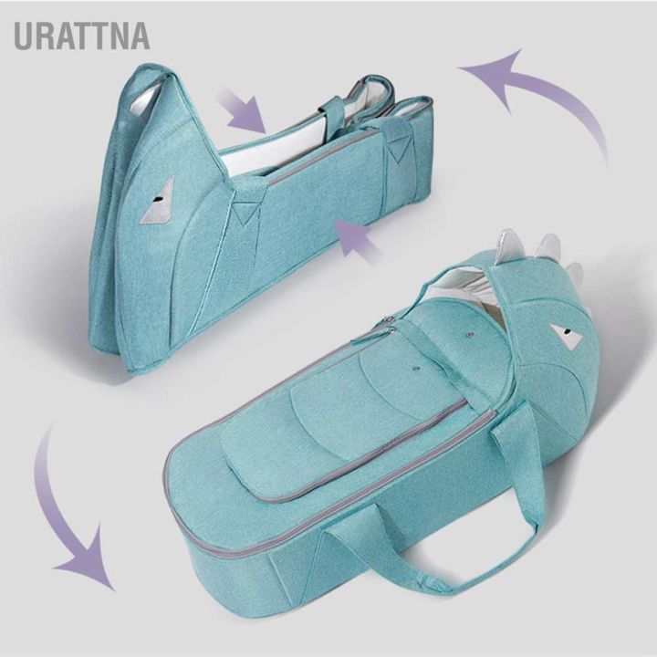 urattna-ตะกร้านอนเด็กทารก-แบบพกพา-3d-ที่นอนออกแบบสะดวกสบาย-เตียงนอนเด็กแรกเกิด-พร้อมสายรัดนิรภัย