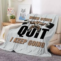 2023 Animal Bull Flannel Blankets When Other Quit I Keep Going 3D Printed Plush Blanket for Sofa Nap Travel Portable Dropshipping