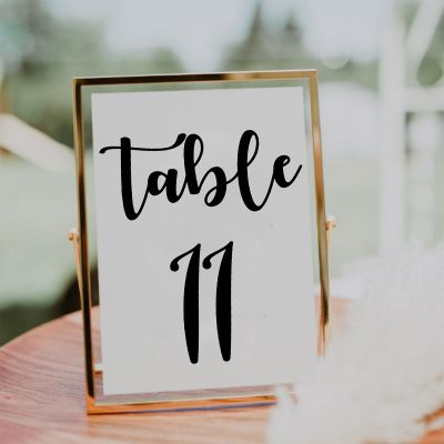 【CC】 Number Table Stickers Wedding Sign Vinyl Decal Glass Bottle Board Mirror Murals Wall