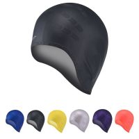 Adults Silicone Swimming Caps Pool Cap Ear Protect Bathing Hats For Men Women Long Short Diving Pure Color Waterproof Hat Swim Caps