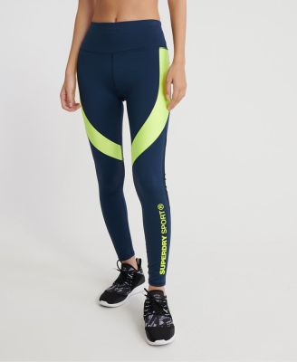 SUPERDRY ACTIVE PANEL LEGGINGS - กางเกงเลกกิ้ง สำหรับผู้หญิง สี Deep Teal