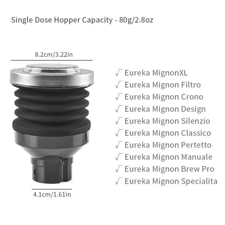 Coffee Beans Grinder Single Dose Hopper And Bellows Coffee Grinder Bean Bin Blowing Cleaning