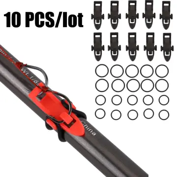 10Pcs Fishing Rod Tie Holder Strap Suspenders Fastener Hook Loop