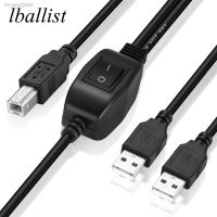 ○ lballist USB 2.0 Type B to Dual USB 2.0 Type A Printer Splitter Cable With Switch Foil Braided Shielded