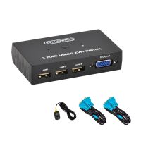 2 Port KVM Switch VGA Laptop Host Sharing USB Printer Keyboard Mouse Monitor 2 in 1 out sharer