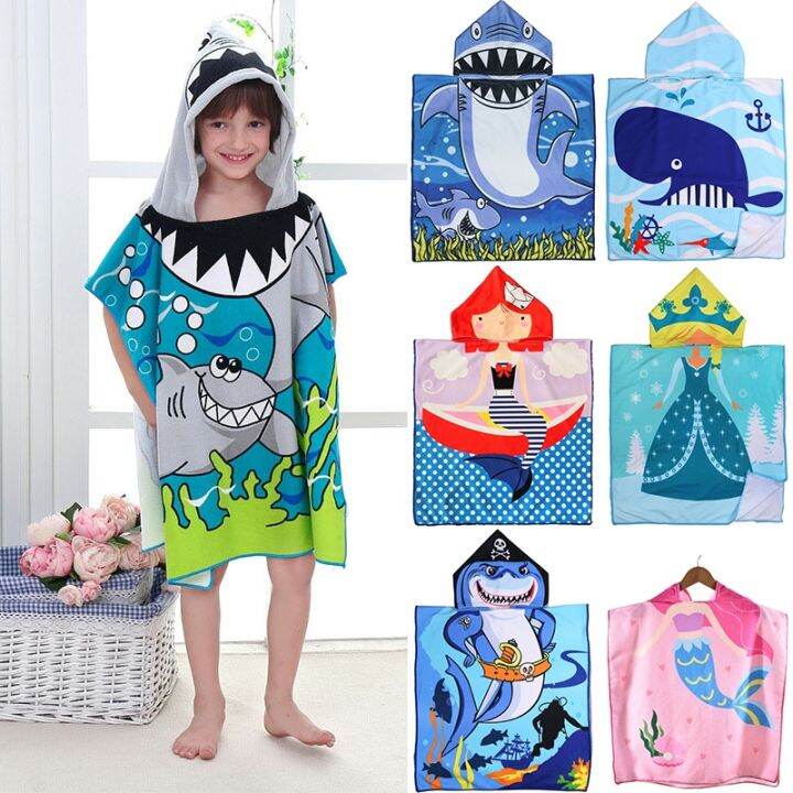 baby-hooded-cloak-swim-towels-boys-girls-swimming-bath-towel-kids-beach-poncho-microfiber-infant-bathing-wrap-cartoon-bathrobe