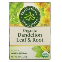 Traditional ​Medicinals​ ? Dandelion Leaf &amp;Root? Organic tea Caffeine Free, 16 Wrapped Tea Bags