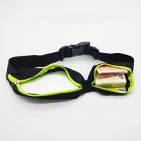 Nylon Waist Pack Double Pocket Waterproof Casual Traveling Running Sport Small Bag Belt Phone Bag for Women Men Running Belt