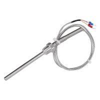 °C องศาเครื่องตรวจจับอุณหภูมิสูงเกลียว PT3/8 10ซม. ก้านสแตนเลส K ประเภท Thermocouple Tube Tube ตัวควบคุมอุณหภูมิ