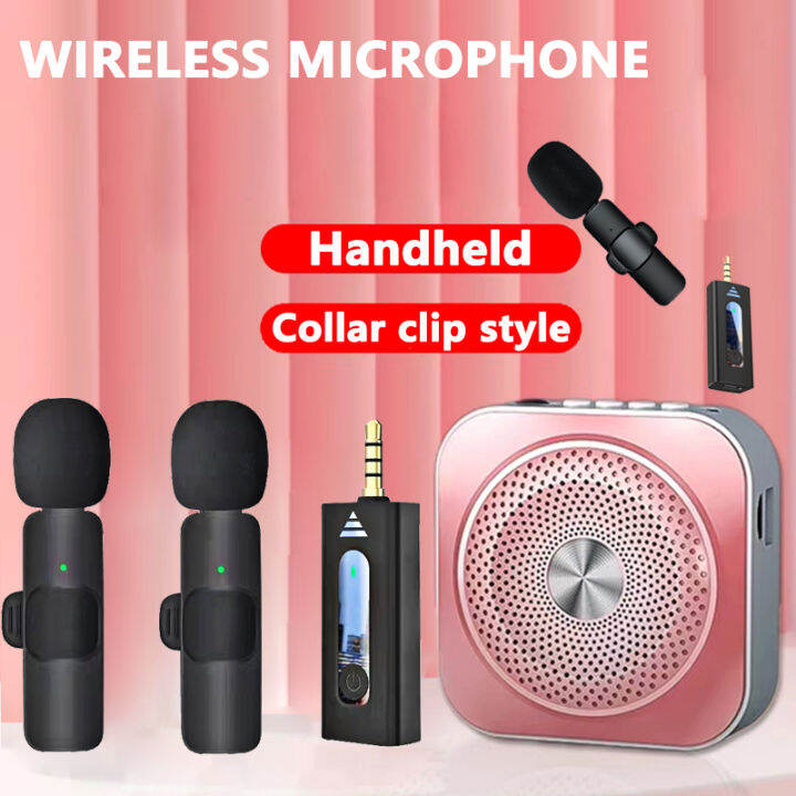 K35 Wireless 3.5mm Lavalier Lapel Wireless Microphone Omnidirectional Condenser Mic for Camera