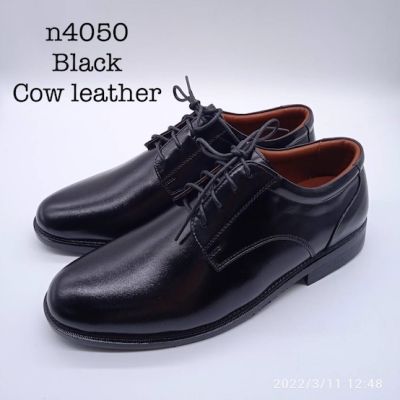 [ส่งฟรี] รองเท้าหนังแท้ รองเท้าคัทชูผู้ชาย รองเท้าหนังทำงาน no. 4050 [หนังวัวแท้ ซับในหนังวัว พื้นเย็บติด ตัดเย็บด้วยมือแฮนเมด]