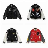 BAPE Men Jackets เสื้อแจ็คเก็ตเบสบอลปักลายโมโนแกรมสำหรับผู้ชายและผู้หญิง