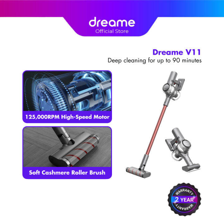 Dreame V11 Cordless Stick Vacuum Cleaner Handheld 25kPa OLED Display ...