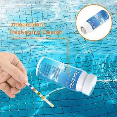 50pcs 6 In 1 Ph Test Strips Pool Spa Spa Easy And Fast Detection Of Ph Swimming Pool Aquarium Fish Tank Analyzing Test Strip Inspection Tools