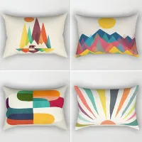 30x50cm Chinese Landscape Printing Pattern Pillowcase Rectangular Cushion Cover Home Living Room Sofa Decorative Pillowcase