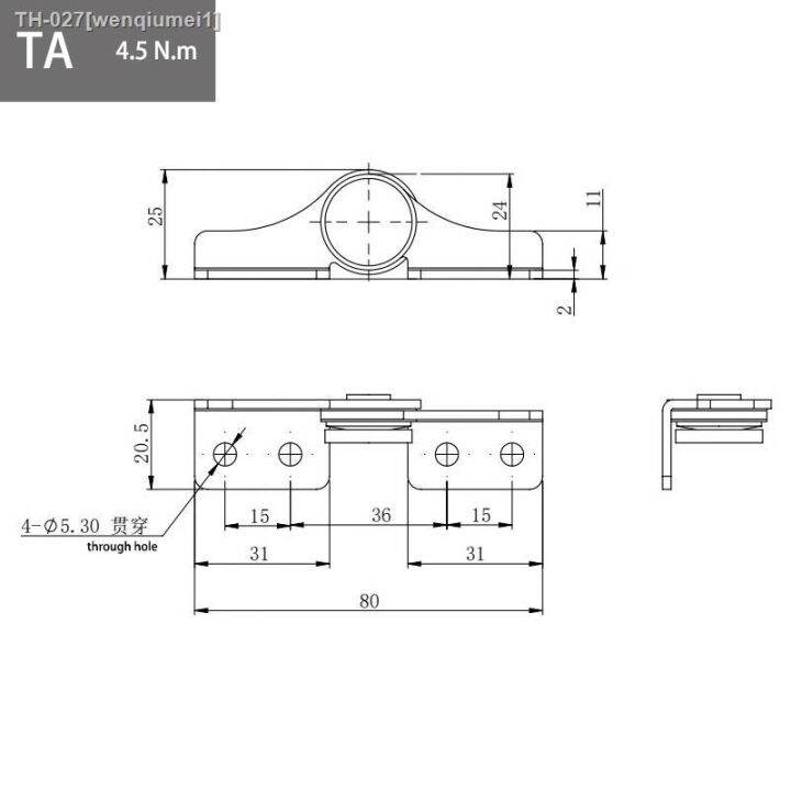 304-stainless-steel-damping-pivot-hinge-with-adjustable-torque-stop-mechanism-and-positioning-support-for-medical-equipment