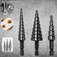 □◕✱  3-12mm 4-12mm 4-20mm HSS Straight Groove Step Drill Bit Set Titanium Coated Wood Metal Hole Cutter Core Drill Bit Set