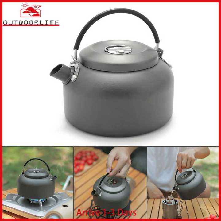 1.4L Outdoor Lightweight Aluminum Camping Teapot Kettle Coffee Pot Outdoor  Kettle for Camping Hiking Backpacking