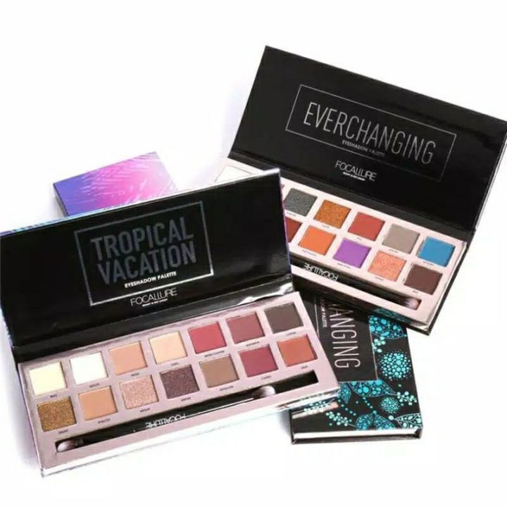 Focallure Colors Eyeshadow Palette Original Bpom Tropical Vacation Everchanging Lazada