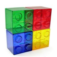 Building Block Money Box Saving Box Transparent Plastic Blocks Piggy Bank Coin Storage Case Kid Toy Gift Change Boxes