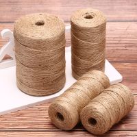 (Leisurely)50M/80M/100M/300M Natural Twine Burlap String เชือกป่านงานแต่งงานของขวัญห่อสายไฟด้าย DIY Scrapbooking Craft Decor