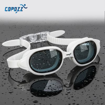 COPOZZ แว่นตาว่ายน้ำสายตาสั้น0 -1.5 To -7ผู้ชายผู้หญิงแว่นตาว่ายน้ำกันน้ำป้องกันหมอก UV แว่นตาว่ายน้ำ