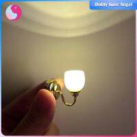 บ้านตุ๊กตา Dolity แบ็คดรอปเป่าลม LED Sconces 1/12ตกแต่งย้อนยุคสำหรับห้องนั่งเล่นห้องนอนของเล่นขนาดเล็ก