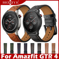 For Amazfit GTR 4 สาย หม่ สายหนัง smartwatch band Replacement Watchband For Amazfit GTR4 สายนาฬิกา Smart Watch สายนาฬิกาข้อมือสำหรับ Accessories