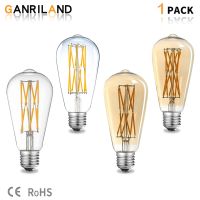 E27 Retro Edison LED Filament Bulb Lamp ST64 12W 16W 220V Light Bulb Amber Glass Warm White Bulb Vintage Decorative Light