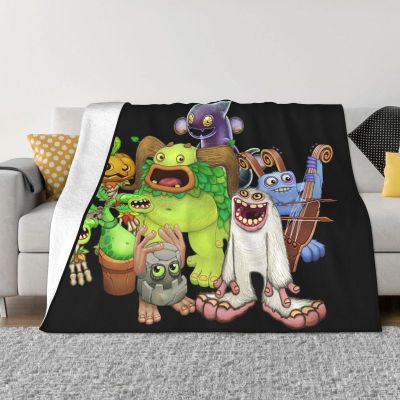 （in stock）Monster sings my video game blanket warm Flannel throw blanket sofa bed quilt cover（Can send pictures for customization）