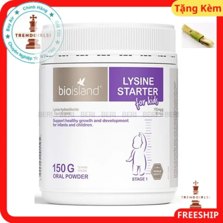bột tăng chiều cao Bioisland Lysine Starter For Kids, Úc (150 gram) giúp phát triển chiều cao cho bé, tối ưu thể trạng cho trẻ từ 7 tháng tuổi trở lên – No Brand >>> top1shop >>> lazada.vn