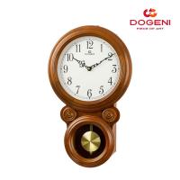 DOGENI นาฬิกาแขวน โดเกนี่ รุ่น WCW005DB สีน้ำตาลเข้ม ขนาด : กว้าง 28 x สูง 47 x หนา 8.0ซม. Wooden Wall Clock