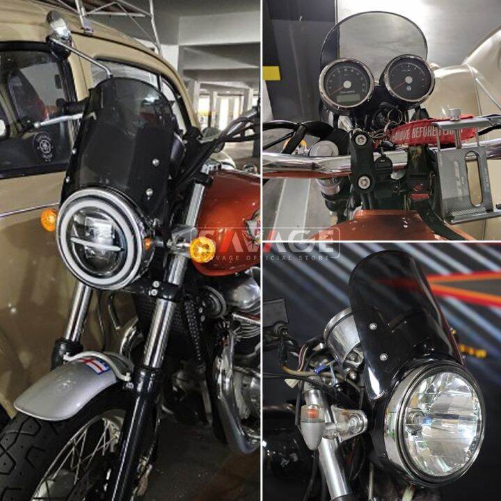 ไฟหน้าโครงสร้างนอกกระจกหน้ารถกระจกบังลมสำหรับฮอนด้า-cb400sf-cb600f-แตน-cb750-cb1100-ex-rs-cb400ซุปเปอร์มอเตอร์ไซต์ที่เบนทางลม