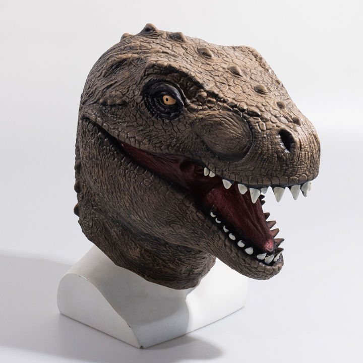 Raptor Cosplay Jurassic World Dominon Dinosaurs Latex Helmet Halloween ...