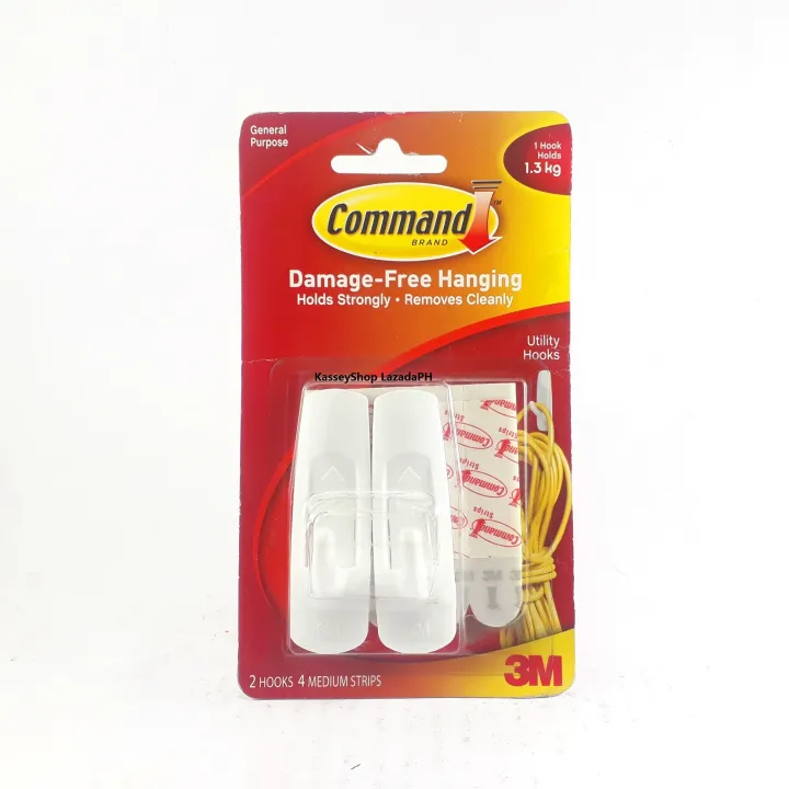 3M Command Hooks Stick On Hooks ORIGINAL Utility Hook Medium Lazada PH