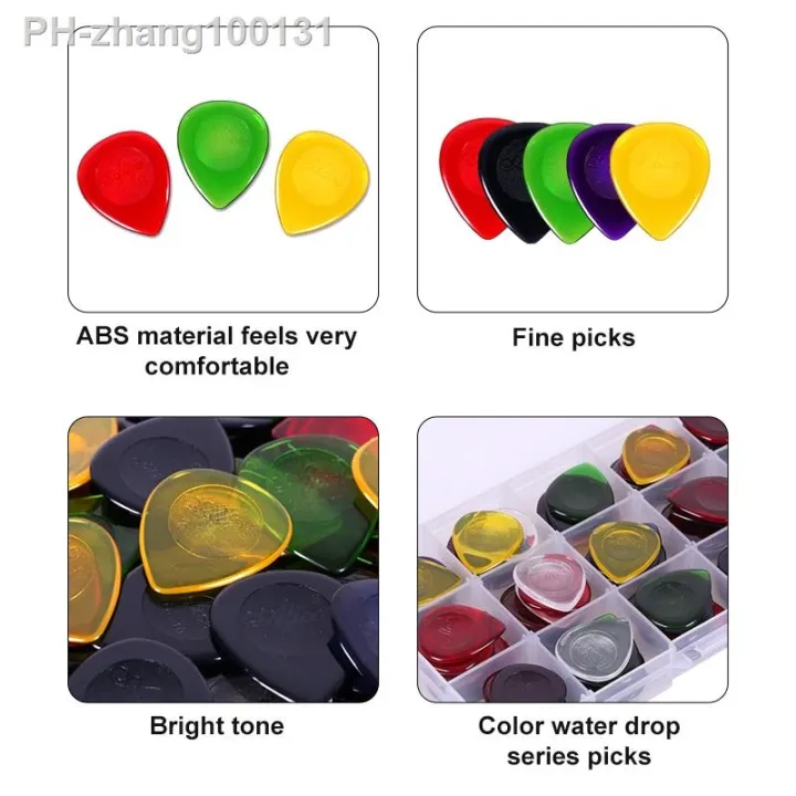 wholesale-guitar-picks-drop-shape-pick-matte-surface-non-slip-material-guitar-bass-electric-guitar-pciks