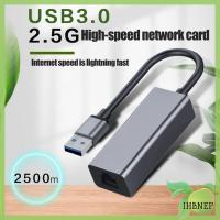 IHBNEP แล็ปท็อป PC RTL8156B สายการ์ดเน็ตเวิร์ก USB 3.0เป็นตัวแปลง RJ45 2500Mbps สายแลนอุปกรณ์แปลงสัญญาน