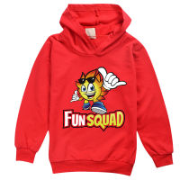 Fun Squad เสื้อสเวตเตอร์แขนยาวมีฮู้ดสำหรับเด็ก,เสื้อสเวตเตอร์ลำลองทรงหลวมพิมพ์ลายใหม่ฤดูใบไม้ผลิฤดูใบไม้ร่วงปี8739