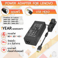 รับประกัน 1ปี - สายชาร์จ คอม อะแดปเตอร์  Lenovo 20V 4.5A หัว USB – อะเดปเตอร์คอม Charger Adapter Computer Lenovo 20V4.5A Power Supply สายชาร์ท Lenovo ThinkPad Helix L440 L450 L540 S431 T440 G40-70