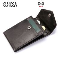 CUIKCA Fashion RFID Wallet Women Men Mini Ultrathin Leather Wallet Slim Wallet Coins Purse Credit ID Card Holders Card Cases