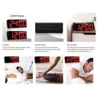 AcrylicMirror Alarm Clock LED Digital Clock Voice Control Snooze Time Temperature Display Night Mode