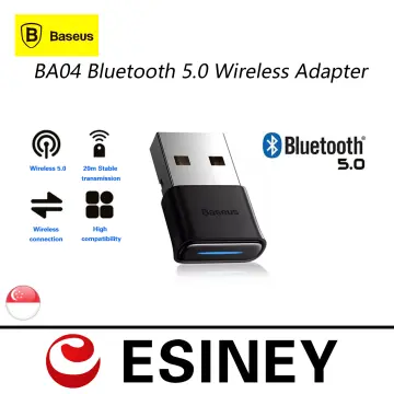 Baseus Ba04 Usb Bluetooth 5.0 Adapter Music Audio Receiver Transmitter For  Pc Laptop Speaker Wireless Mouse Bluetooth Dongle - Wireless Adapter -  AliExpress