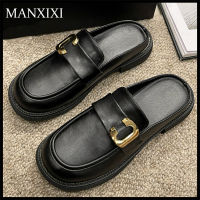 MANXIXI รองเท้าโลฟเฟอร์แฟชั่นสำหรับผู้หญิงรองเท้าแตะหนังสวย (ขนาด35-40)