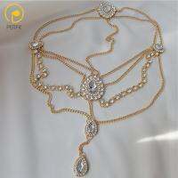 Perfk สายรัดศีรษะสำหรับผู้หญิงทำจากเครื่องประดับผมจี้แบบห้อย