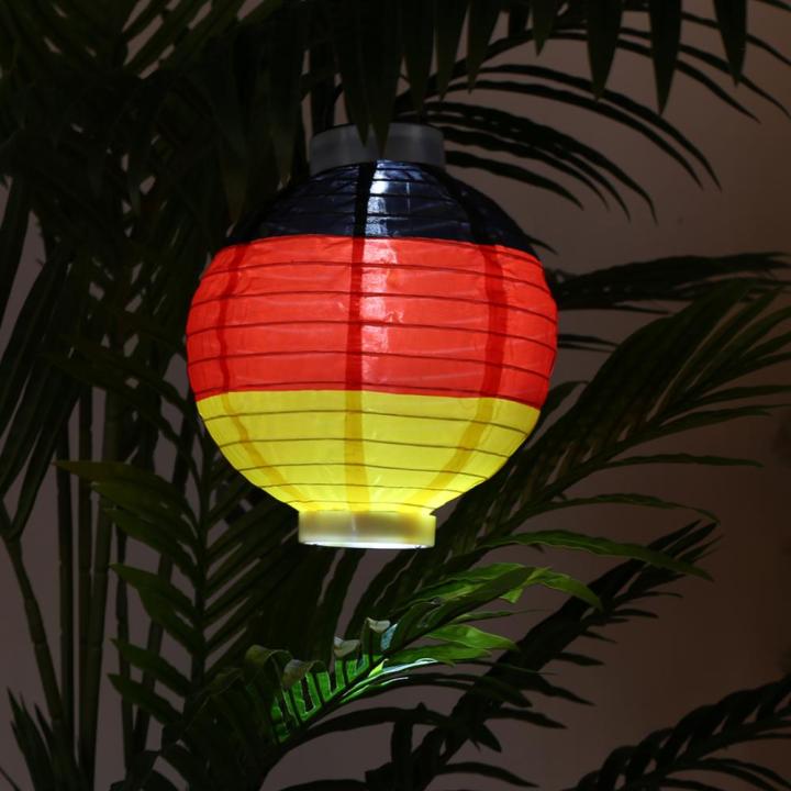 โคมไฟธง-nbsp-เยอรมันพลังงานแสงอาทิตย์2ชิ้น-โคมไฟแขวนกลางแจ้งตกแต่งเทศกาล