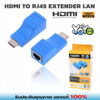 2pcs 1080P HDMI Extender to RJ45 Over Cat 5e/6 Network LAN Ethernet Adapter