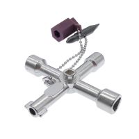 【YF】 Cross Multi function Key Universal electrical cabinet keys Triangle Wrench Train Electrical Elevator Cabinet lock key