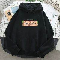 Roronoa Zoro เสื้อกันหนาวเสื้อฮู้ดพิมพ์ลายนิเมะหนึ่งชิ้นมีฮู้ดผู้ชายผู้หญิงขนแกะอบอุ่นมีกระเป๋าเสื้อผ้าแนวสตรีทแวร์ใหม่สไตล์แฟชั่น2023