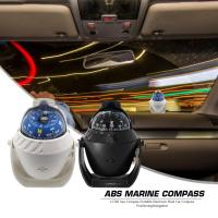 NEW Yacht Rotatable Navigation Ball With Magnetic Declination Adjustment Function Portable Car Compass With Bracket LED Light